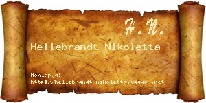 Hellebrandt Nikoletta névjegykártya