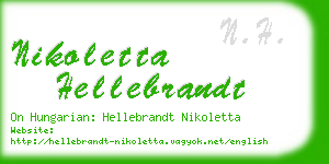 nikoletta hellebrandt business card